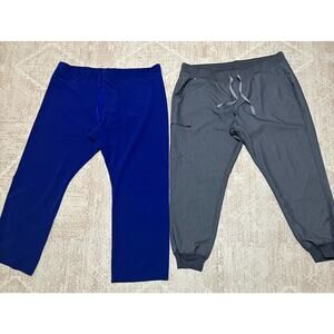 Figs Womens Scrub Pants Lot Zamora Joggers & HW Livingston Sz XXL